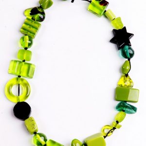 RESIN NECKLACE MULTIBEAD MEDIUM "INDIANA" 70CM