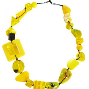 RESIN NECKLACE MULTIBEAD MEDIUM "INDIANA" 70CM