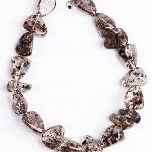 N0061 - RESIN NECKLACE FLINSTONE BONE "DIAMONDS" 55CM