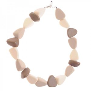 N0061 - RESIN NECKLACE FLINSTONE BONE "DIAMONDS" 55CM