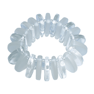 B2575 - RESIN BRACELET HALF MOON SLICES ON ELASTIC "GALACTIC"