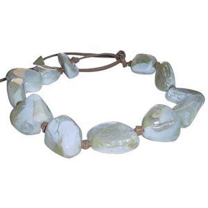 N1072 - RESIN NECKLACE LARGE STONES WITH LEATHER "CUSCO"