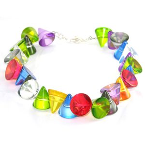 N2896 - RESIN NECKLACE LARGE CONES "LAGERFELD COLLECTION"